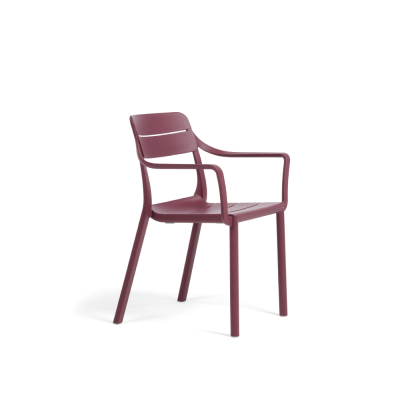 Chaise en polypropylène CASSIA Rouge Borgogna