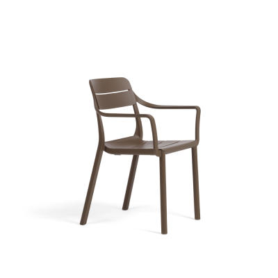 Chaise en polypropylène CASSIA Tabacco