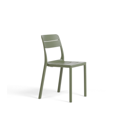 Chaise en polypropylène CASSIA Bistrot Vert Cactus