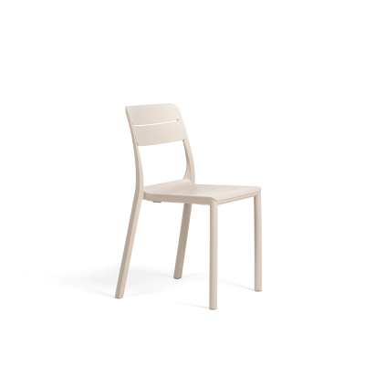 Chaise en polypropylène CASSIA Bistrot Beige Corda