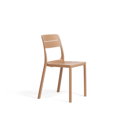 Chaise en polypropylène CASSIA Bistrot Cappuccino
