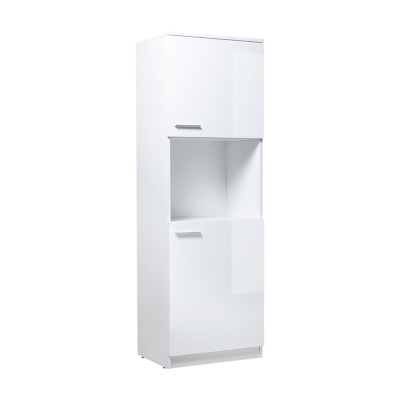 Buffet 2 portes Super Blanc Brillant AGT L60x H180x P42 cm	