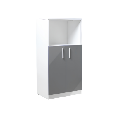 Colonne 2 portes Gris Foncé Brillant L60x H120x P42 cm	