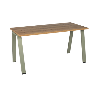 Bureau MILO INCLINE 140x70 cm structure vert/ plateau bois afrika