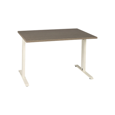 Bureau droit KYRA 120x68 cm structure blanc/ plateau bohça