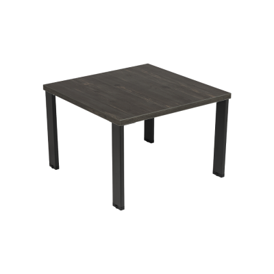 Table basse carrée 60x60 cm structure antracite/ plateau rebab
