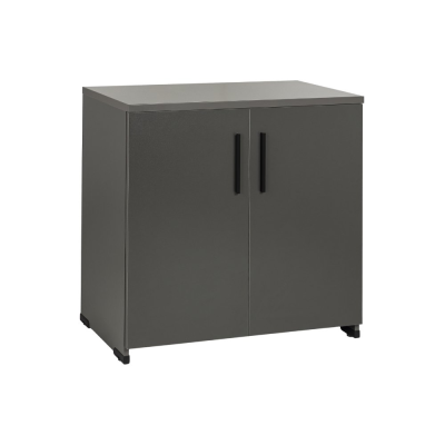 Armoire basse EKO H85xL90xP45 cm Antracite/ intérieur Safir 2 portes Gris