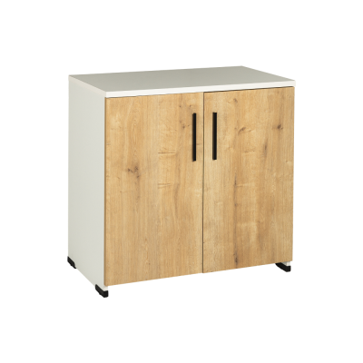 Armoire basse EKO H85xL90xP45 cm Blanc 2 portes Safir Mese