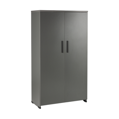 Armoire mi-haute EKO H163xL90xP45 cm Antracite/ intérieur Safir 2 portes Gris