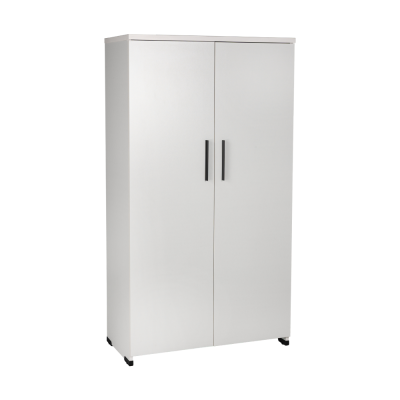 Armoire mi-haute EKO H163xL90xP45 cm Blanc 2 portes Blanc