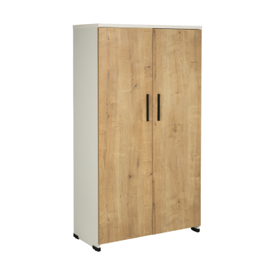 Armoire mi-haute EKO H163xL90xP45 cm Blanc 2 portes Safir Mese