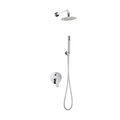 Système de douche encastré LUSO 4 voies rosace rond Chromé