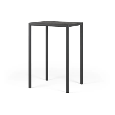 Table haute en aluminium/ HPL PIAVE Anthracite 70x70 cm