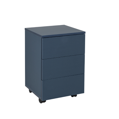 Bloc 3 tiroirs sur roulettes EKO H62xL42xP37 cm bleu