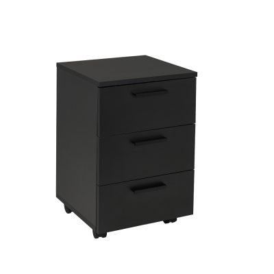 Bloc 3 tiroirs sur roulettes EKO H62xL42xP37 cm noir