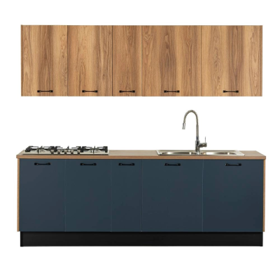 Cuisine SMART 240 façades Bleu Bois (vis d assemblage)