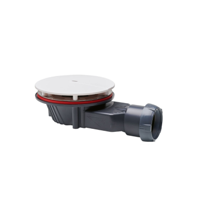Bonde de douche extra plate SLIM+ Blanc mat D90mm H40mm
