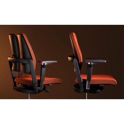 Fauteuil de direction XILIUM Beige DUO-BACK avec accoudoirs 3D