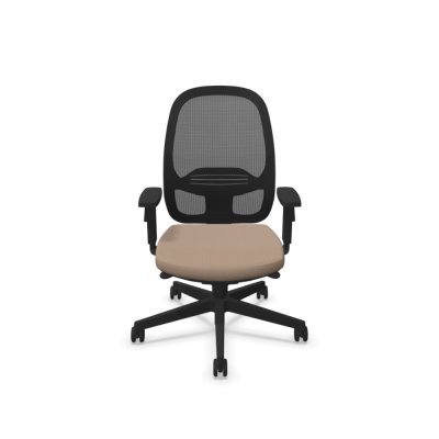 Siège opérateur EGGY Beige avec accoudoirs 2D
