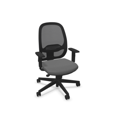 Siège opérateur EGGY Gris avec accoudoirs 2D