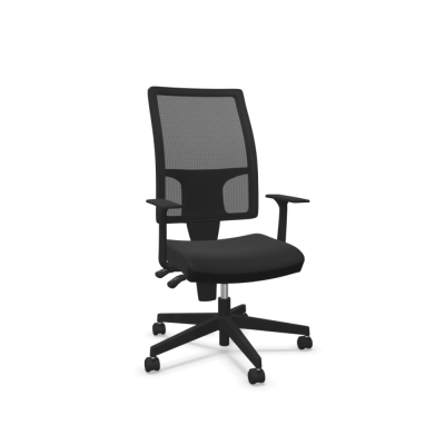 Siège collaborateur TAKTIK Noir avec accoudoirs 1D