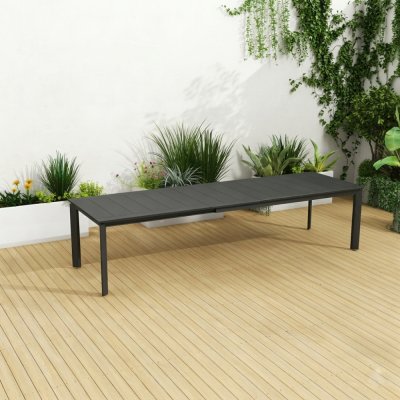 Table extensible en aluminium SARRIS Antracite 180/240/300x100x75 cm