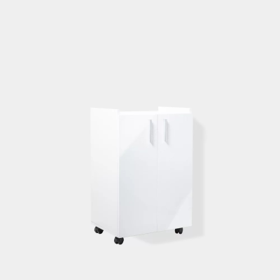 Desserte avec roues 2 portes Deep White L60x H90x P42 cm