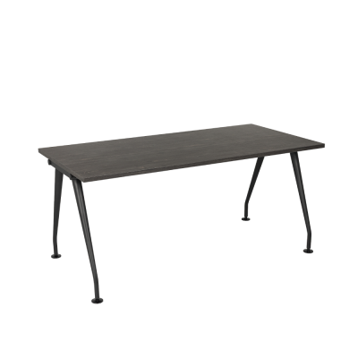 Bureau droit C&C 160x80 cm structure antracite/ plateau rebab