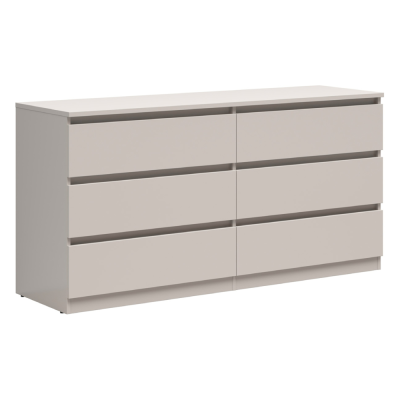 Commode TETRIX cachemire 6 tiroirs 150x75,5x45 cm