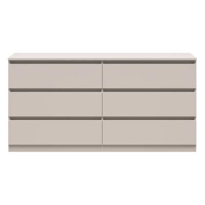 Commode TETRIX cachemire 6 tiroirs 150x75,5x45 cm