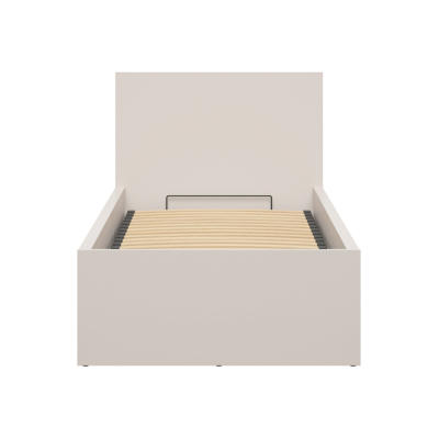 Lit TETRIX cachemire 90x200 cm avec sommier coffre et rangement