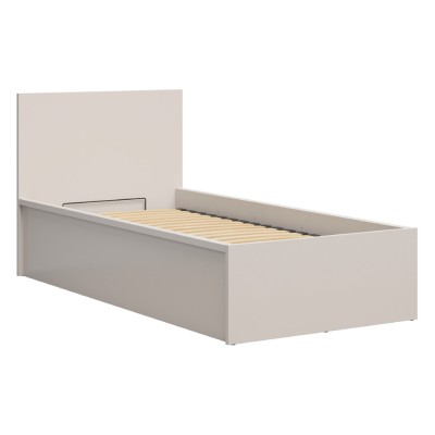 Lit TETRIX cachemire 90x200 cm avec sommier coffre et rangement