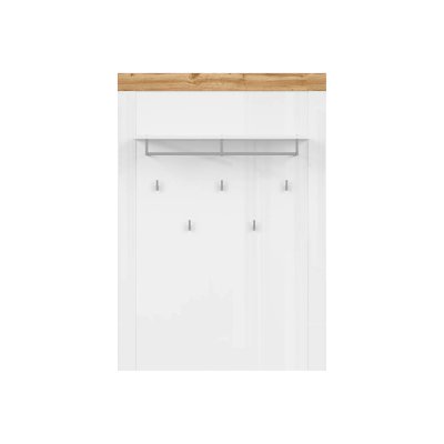 Portemanteau HOLTEN blanc/ chêne wotan/ blanc brillant 92,5x132x24,5 cm