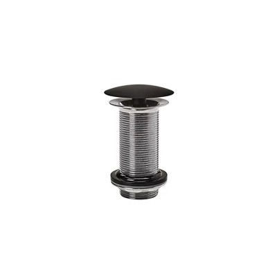 Bonde à écoulement libre laiton BLACK TOUCH noir pour lavabo sans trop plein
