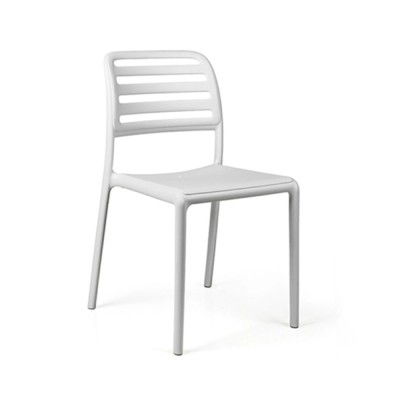 Chaise polypropylène et fibre de verre COSTA Bistrot Blanc 83x49x54 cm