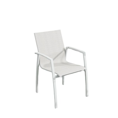 Chaise en aluminium SARRIS Blanc/ Blanc