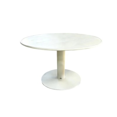 Table ronde en aluminium BELLOR Blanc diamètre 120 cm