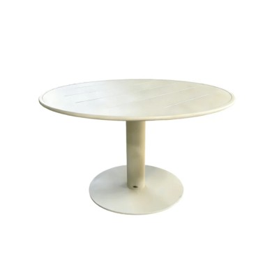 Table ronde en aluminium BELLOR Champagne diamètre 120 cm