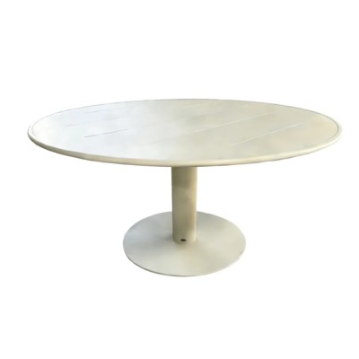 Table ronde en aluminium BELLOR Champagne diamètre 150 cm