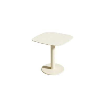 Table basse carrée en aluminium ROBIN Champagne 45x45x45 cm