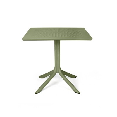 Table en polypropylène CLIP Vert Agave 80x80 cm