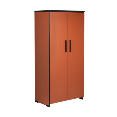 Armoire mi-haute EKO H163xL80xP45 cm Rouge paprika 2 portes Rouge paprika