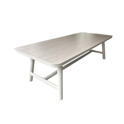 Table de repas INFLUX aluminium et grès 9 mm Beige 240x110x74 cm