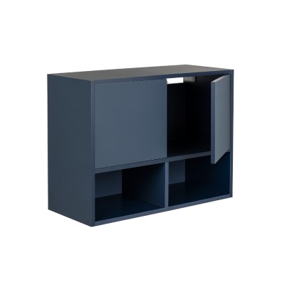 Rangement suspendu NIDO 80x60x34 décor Bleu