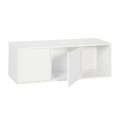 Rangement suspendu LINEO 120x40x32 décor Blanc