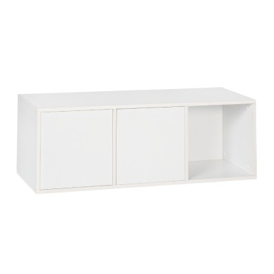 Rangement suspendu LINEO 120x40x32 décor Blanc