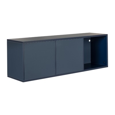 Rangement suspendu LINEO 120x40x32 décor Bleu