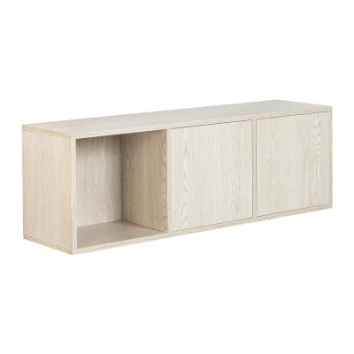 Rangement suspendu LINEO 120x40x32 décor Chêne perla
