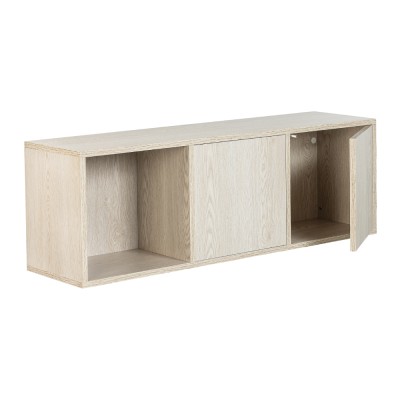 Rangement suspendu LINEO 120x40x32 décor Chêne perla