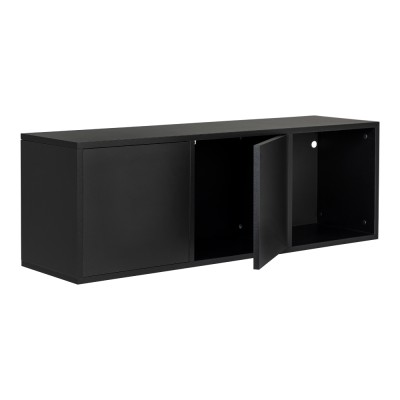 Rangement suspendu LINEO 120x40x32 décor Noir